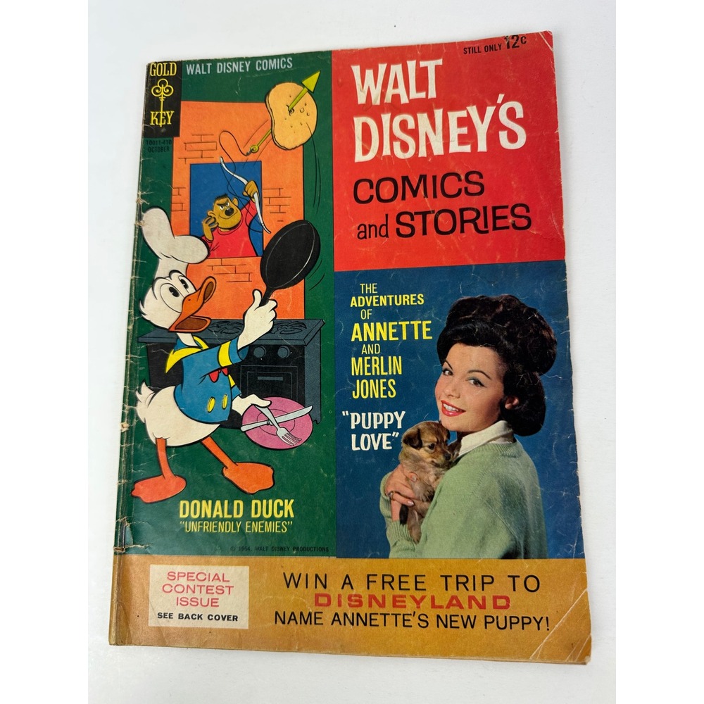Walt Disney Comics and Stories Oct 1964 Gold Key Donald Duck Annette Puppy Love